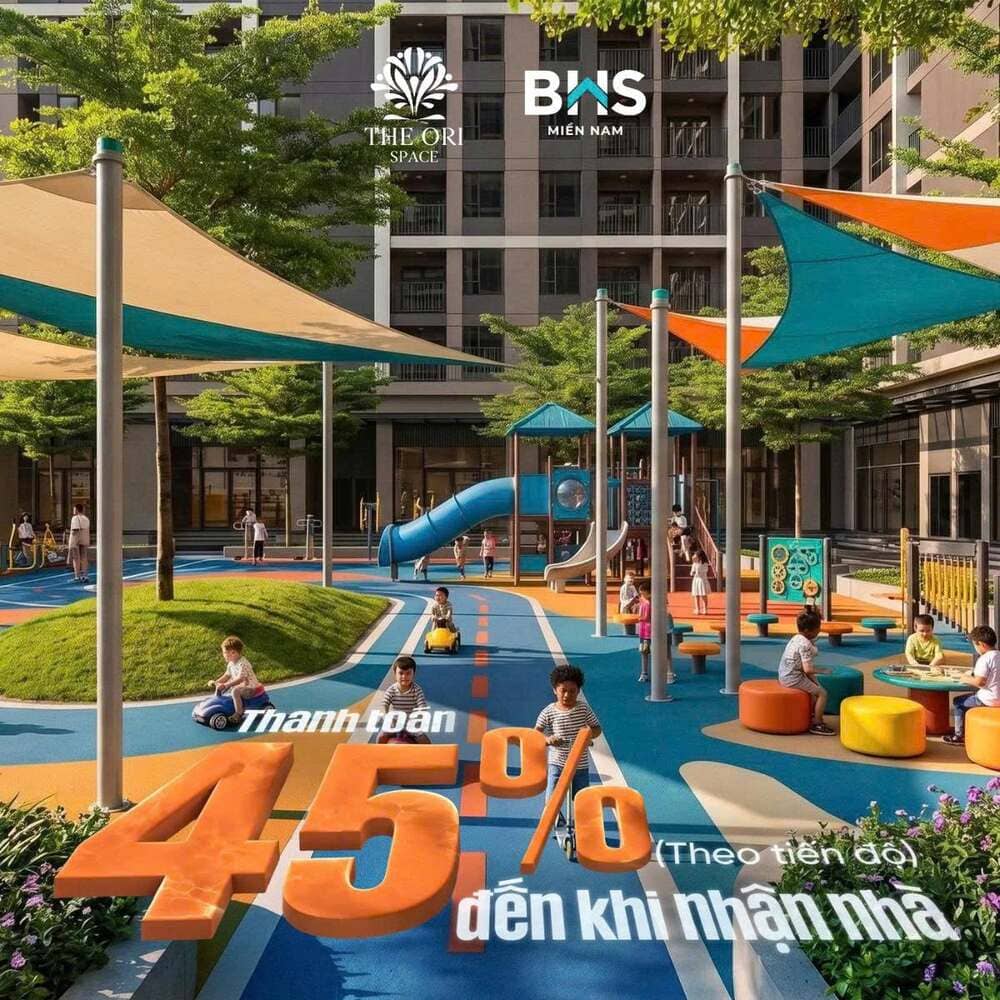 Phương án thanh toán 45% đến khi nhận nhà tại The Ori Space